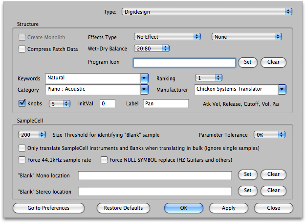 Digidesign Preferences